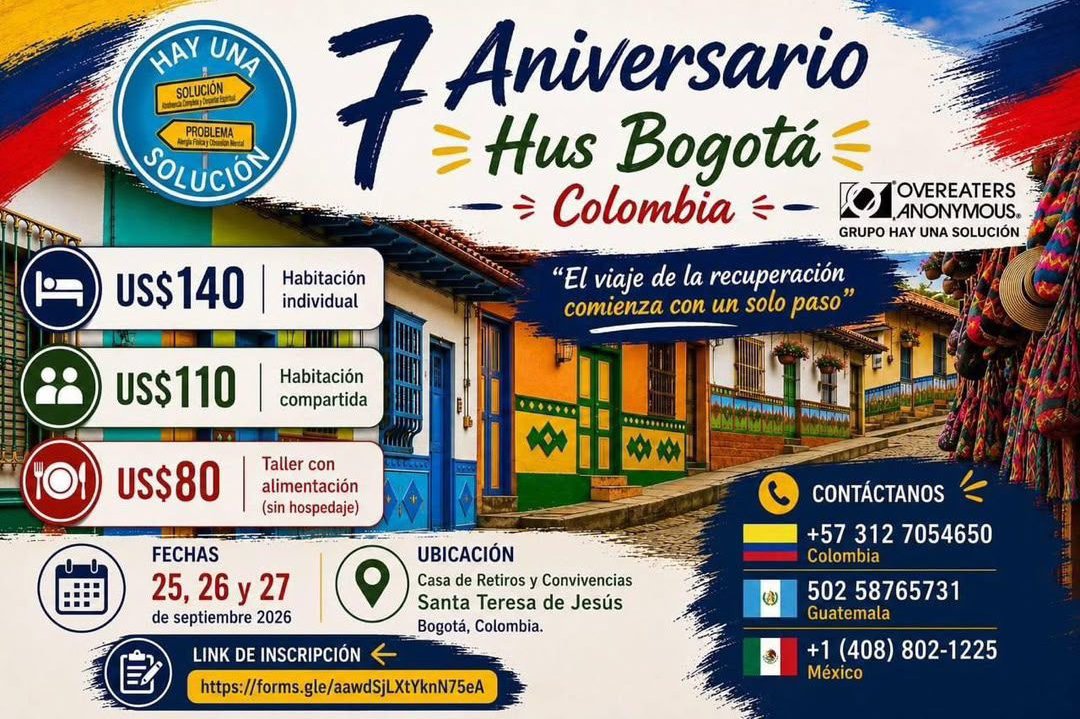 Invitación al 7º Aniversario HUS Bogotá, Colombia